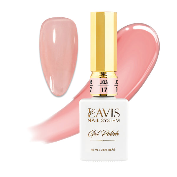Jelly Gel Polish Colors - Lavis J03-17 - Bare With Me Collection by LAVIS NAILS sold by DTK Nail Supply