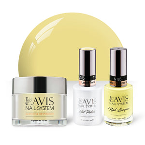 LAVIS 3 in 1 - 185 Lemon Twist - Acrylic & Dip Powder, Gel & Lacquer by LAVIS NAILS sold by DTK Nail Supply