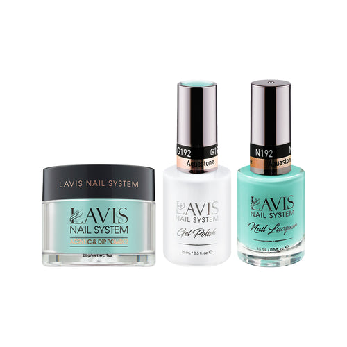LAVIS 3 in 1 - 192 Aquastone - Acrylic & Dip Powder, Gel & Lacquer by LAVIS NAILS sold by DTK Nail Supply