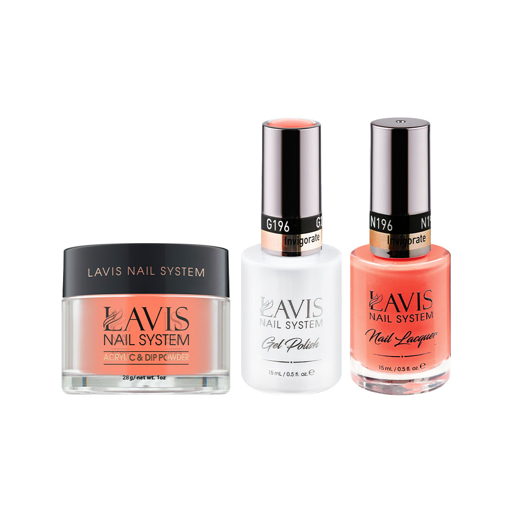 LAVIS 3 in 1 - 196 Invigorate - Acrylic & Dip Powder, Gel & Lacquer by LAVIS NAILS sold by DTK Nail Supply