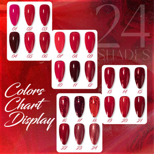 LAVIS C02 - Set 24 Colors - Gel Polish 0.5 oz - Scarlet Bloom Collection by LAVIS NAILS sold by DTK Nail Supply