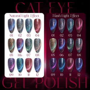 LAVIS Cat Eyes CE13 - Set 12 Colors - Gel Polish 0.5 oz - Luminous Sky Collection by LAVIS NAILS sold by DTK Nail Supply