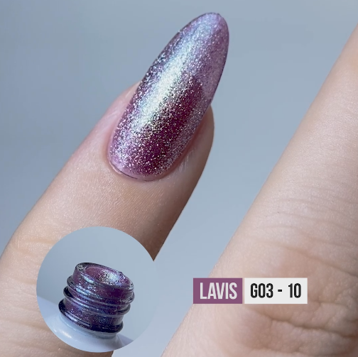 LAVIS 10 (G03-ver2) - Gel Polish 0.5 oz - Bridal Party Glitter Collection