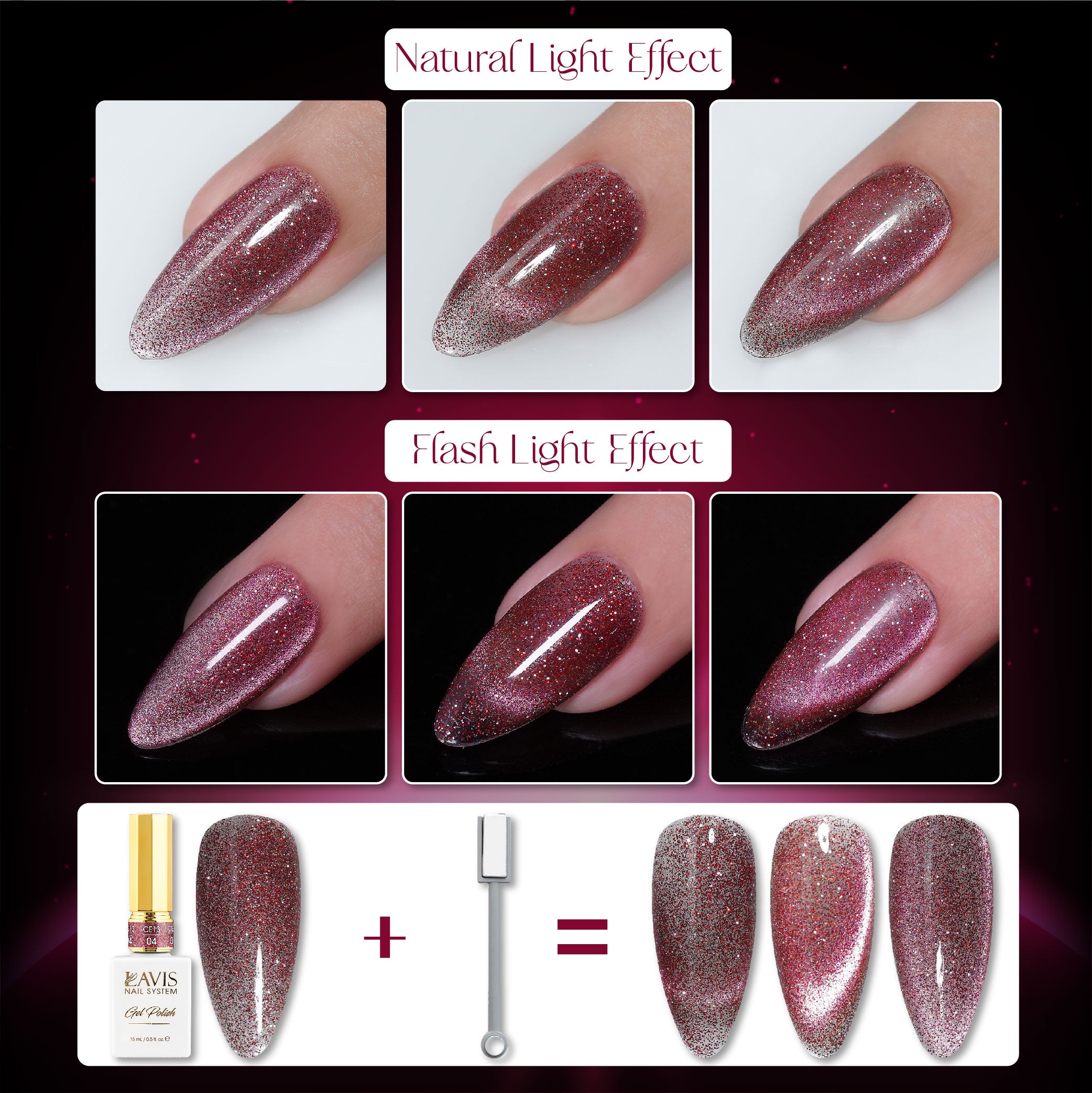 Lavis Cat Eyes CE13 - Set 12 Colors - Gel Polish 0.5 oz - Luminous Sky Collection V2 by LAVIS NAILS sold by DTK Nail Supply