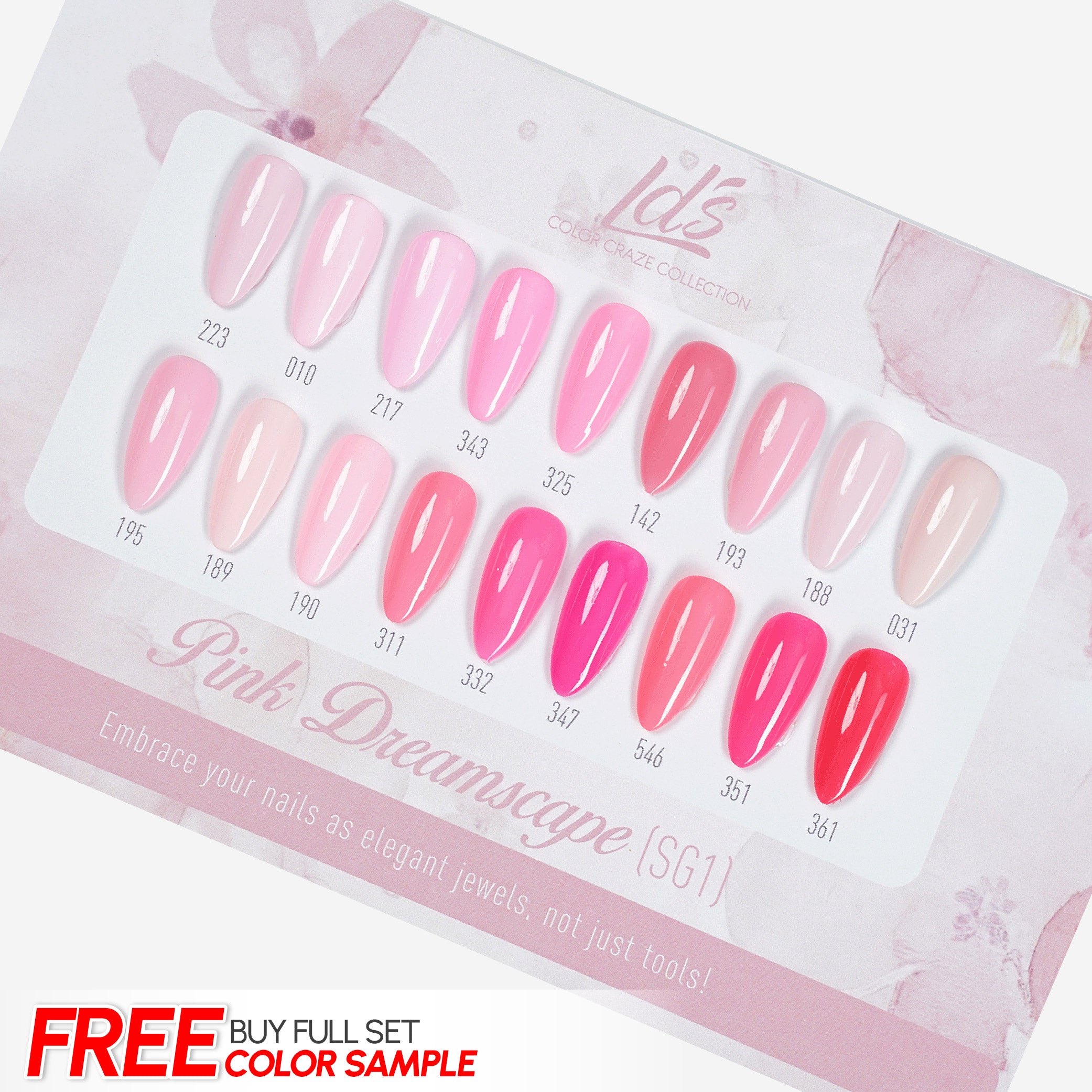 LDS Set 18 Colors - SG1 Pink Dreamscape Collection - 0.5oz