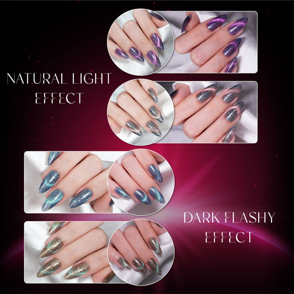 LAVIS Cat Eyes CE13 - Set 12 Colors - Gel Polish 0.5 oz - Luminous Sky Collection by LAVIS NAILS sold by DTK Nail Supply