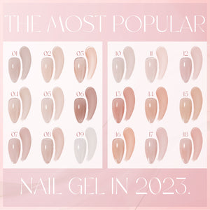 Jelly Gel Polish Colors - Lavis J03-07 - Bare With Me Collection by LAVIS NAILS sold by DTK Nail Supply