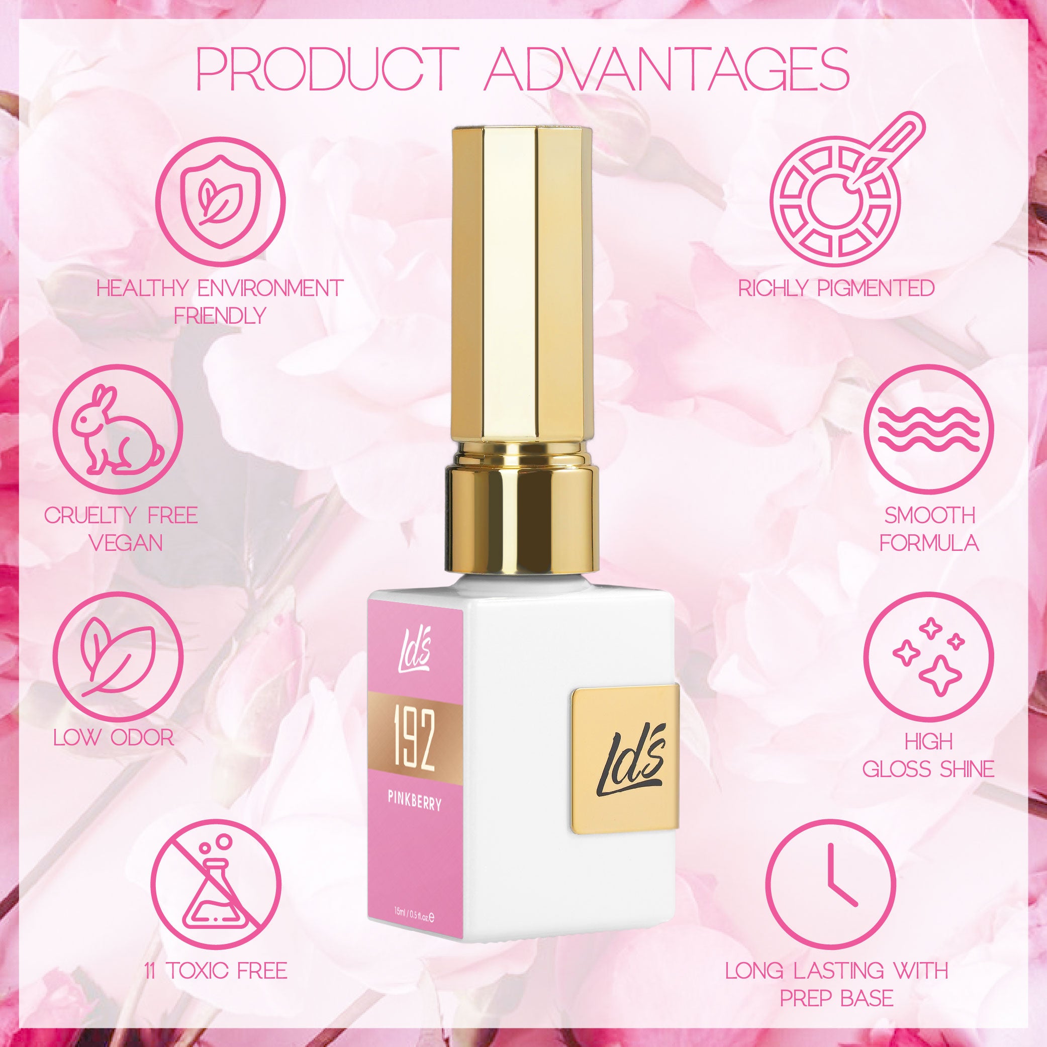 LDS Set of 36 Gel Polish (0.5oz) - Spring 1 - Petal Playground Collection