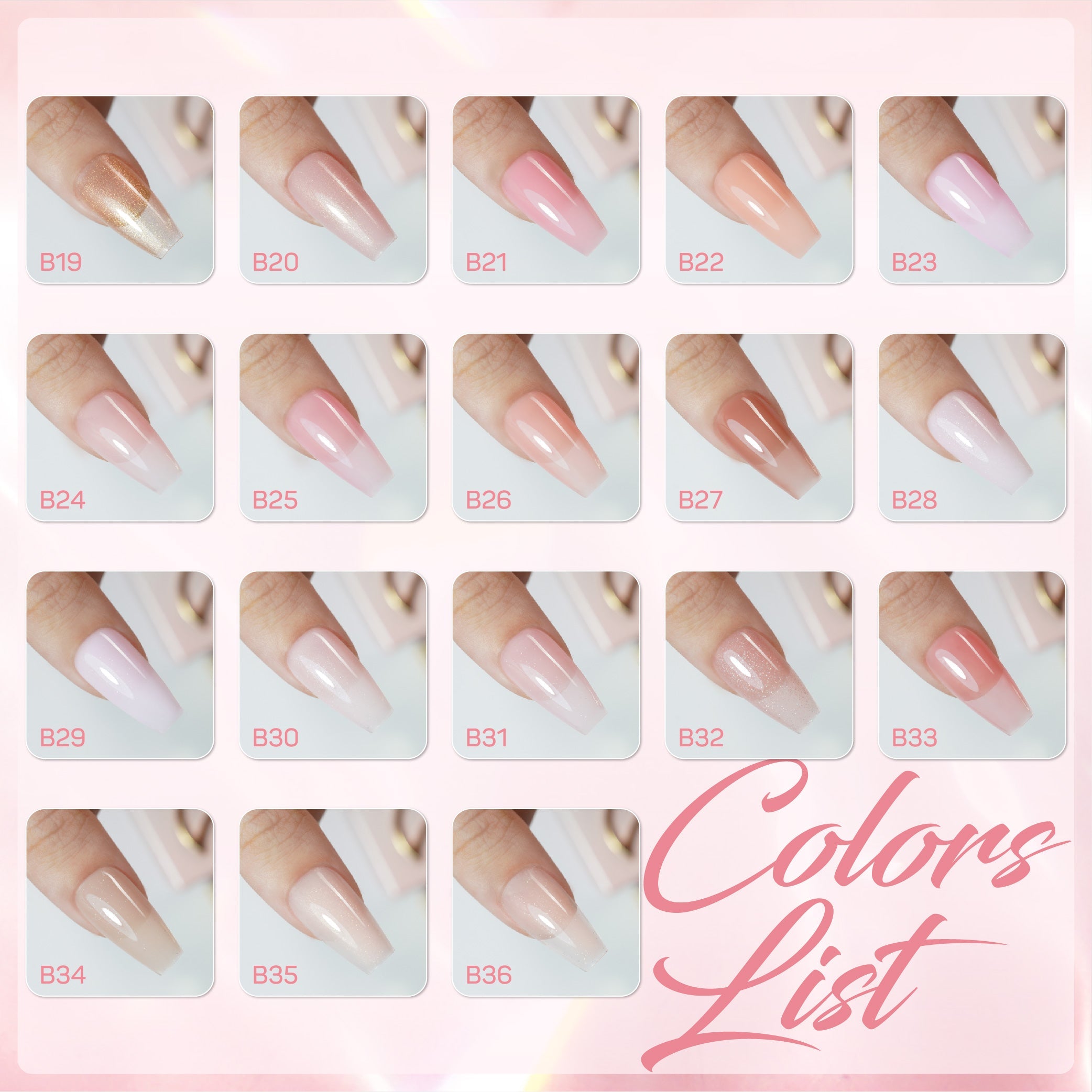 LAVIS Builder Gel In The Bottle Set 36 Colors by LAVIS NAILS sold by DTK Nail Supply