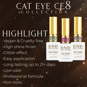 LAVIS Cat Eyes CE8 - Gel Polish 0.5 oz - Hidden Treasures Collection by LAVIS NAILS sold by DTK Nail Supply