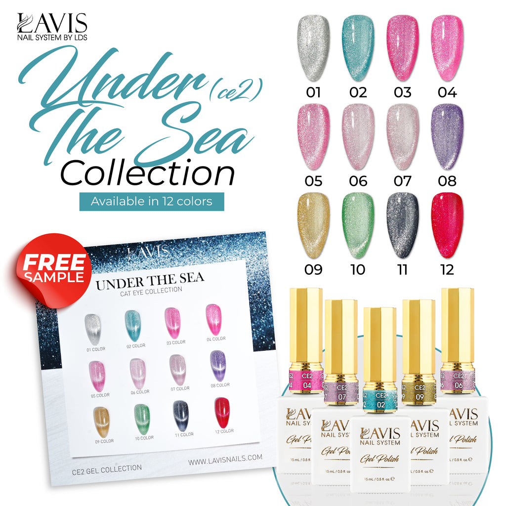 Lavis Cat Eyes Ce2 Gel Polish 0 5 Oz Under The Sea Collection V2