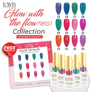 LAVIS Reflective R05 - Gel Polish 0.5 oz - Glow With The Flow Reflective Collection