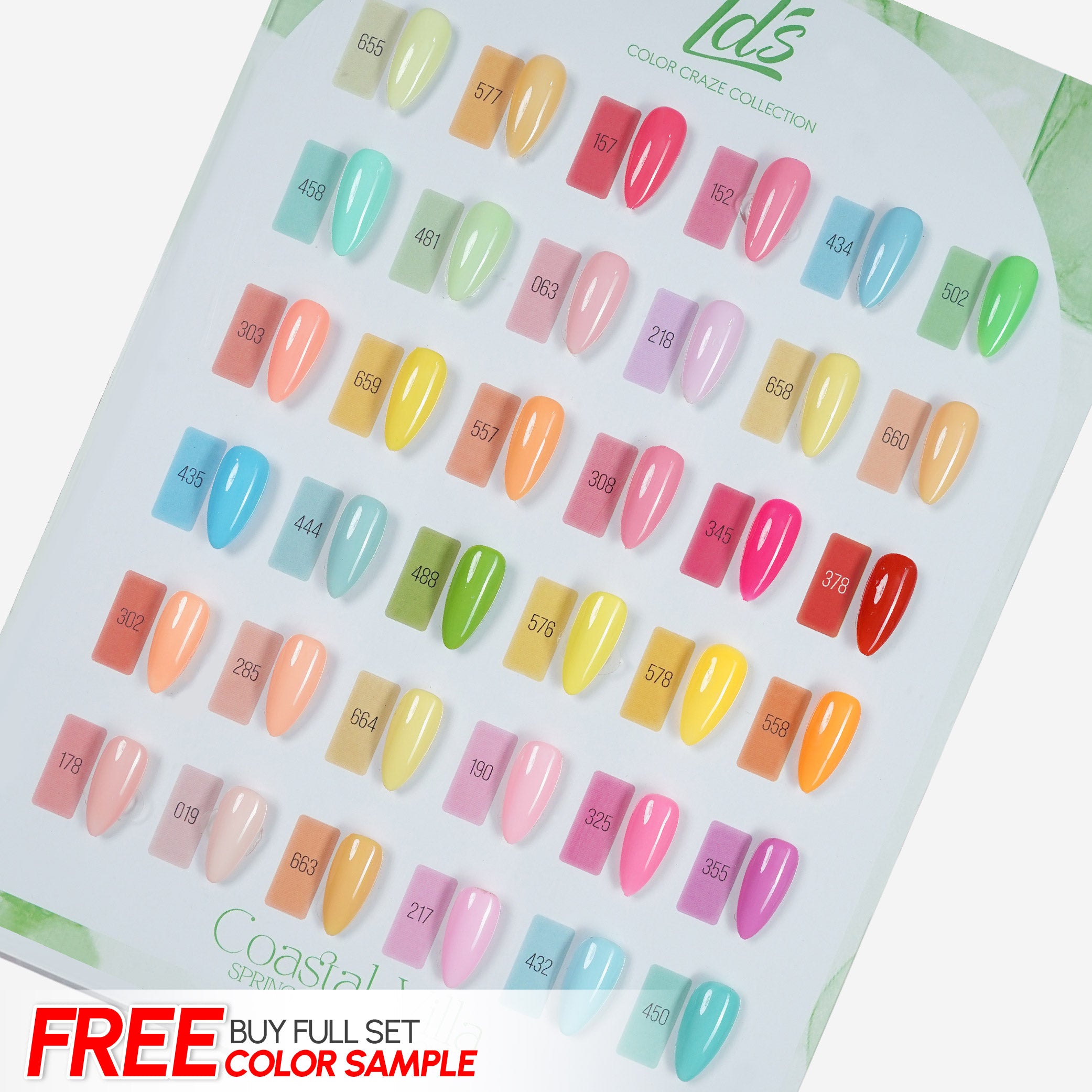 LDS Set of 36 Gel Polish (0.5oz) - Spring 2 - Coastal Villa Collection