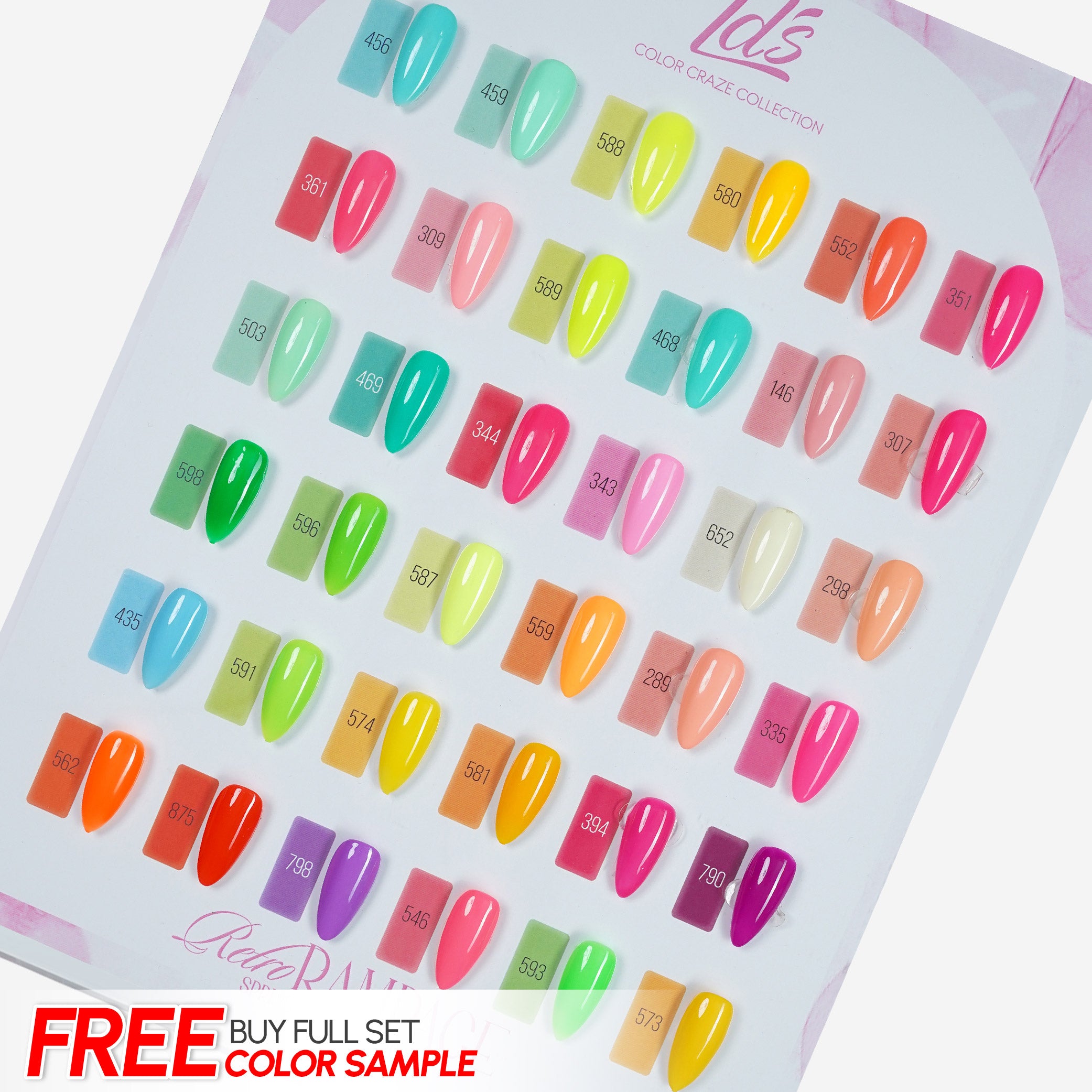 LDS Set of 36 Gel Polish (0.5oz) - Summer 1 - Retro Rampage Collection