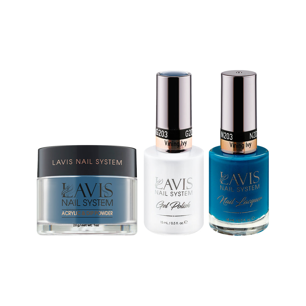 LAVIS 3 in 1 - 203 Vining Ivy - Acrylic & Dip Powder, Gel & Lacquer by LAVIS NAILS sold by DTK Nail Supply