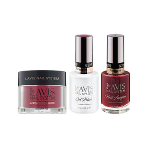 LAVIS 3 in 1 - 209 Fireworks - Acrylic & Dip Powder, Gel & Lacquer by LAVIS NAILS sold by DTK Nail Supply