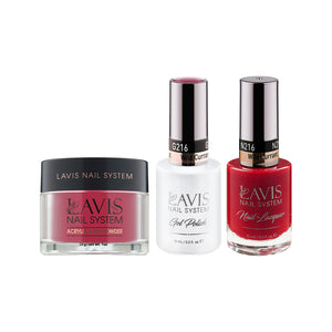 LAVIS 3 in 1 - 216 Wild Currant - Acrylic & Dip Powder, Gel & Lacquer by LAVIS NAILS sold by DTK Nail Supply