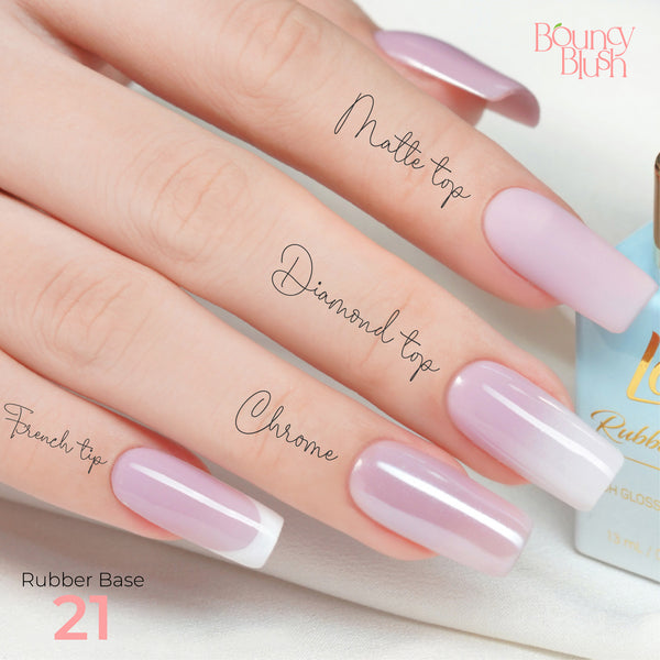 LDS Rubber Base Gel - RB-21 - GEL POLISH 0.5 OZ - Bouncy Blush Collection by LDS sold by DTK Nail Supply