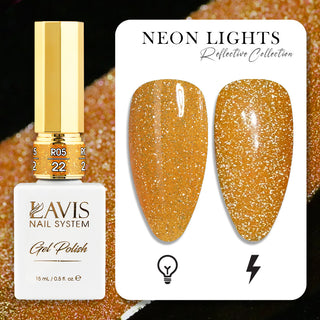  LAVIS Reflective R05 - 22 - Gel Polish 0.5 oz - Neon Lights Reflective Collection by LAVIS NAILS sold by DTK Nail Supply