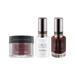 LAVIS 3 in 1 - 243 Passionate - Acrylic & Dip Powder, Gel & Lacquer by LAVIS NAILS sold by DTK Nail Supply