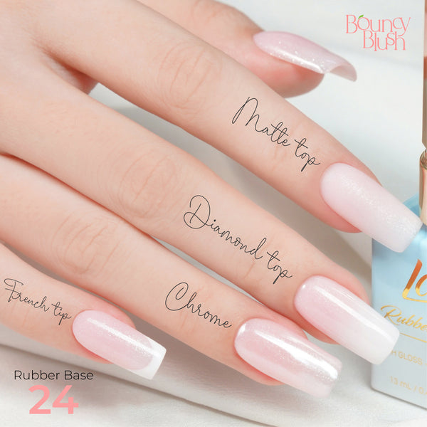 LDS Rubber Base Gel - RB-24 - GEL POLISH 0.5 OZ - Bouncy Blush Collection by LDS sold by DTK Nail Supply