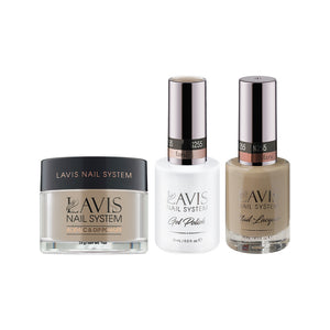 LAVIS 3 in 1 - 255 Ecru - Acrylic & Dip Powder, Gel & Lacquer by LAVIS NAILS sold by DTK Nail Supply
