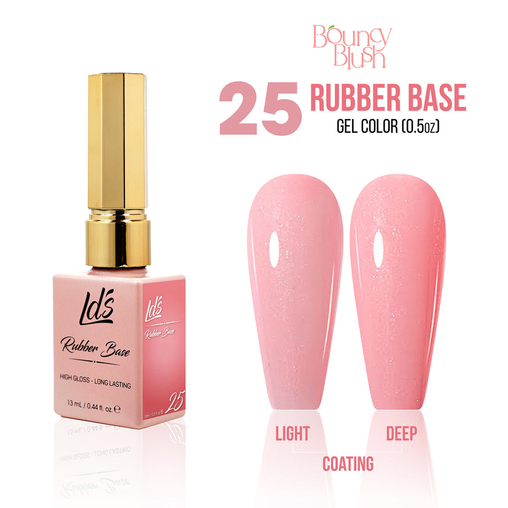 LDS Rubber Base Gel - RB-25 - GEL POLISH 0.5 OZ - Bouncy Blush Collection by LDS sold by DTK Nail Supply