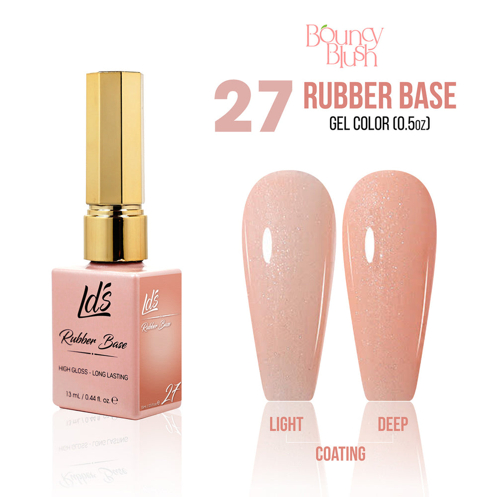 LDS Rubber Base Gel - RB-27 - GEL POLISH 0.5 OZ - Bouncy Blush Collection by LDS sold by DTK Nail Supply