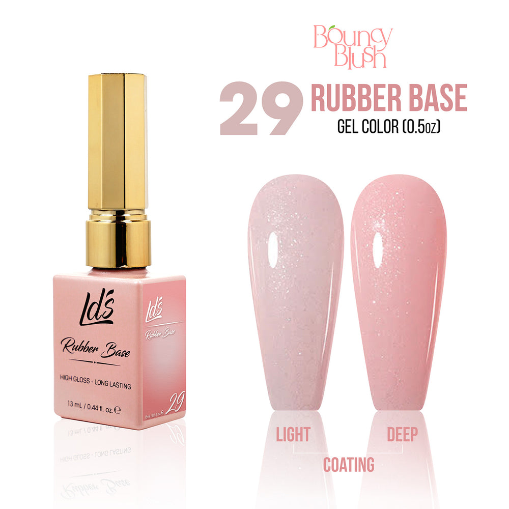 LDS Rubber Base Gel - RB-29 - GEL POLISH 0.5 OZ - Bouncy Blush Collection by LDS sold by DTK Nail Supply