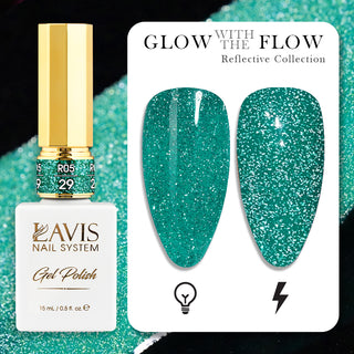  LAVIS Reflective R05 - 29 - Gel Polish 0.5 oz - Glow With The Flow Reflective Collection by LAVIS NAILS sold by DTK Nail Supply