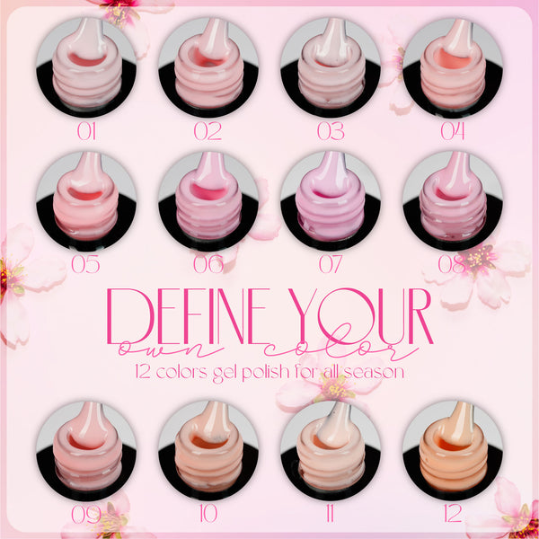 LDS BP Set 12 Colors - Blossom Pink Collection by LDS sold by DTK Nail Supply