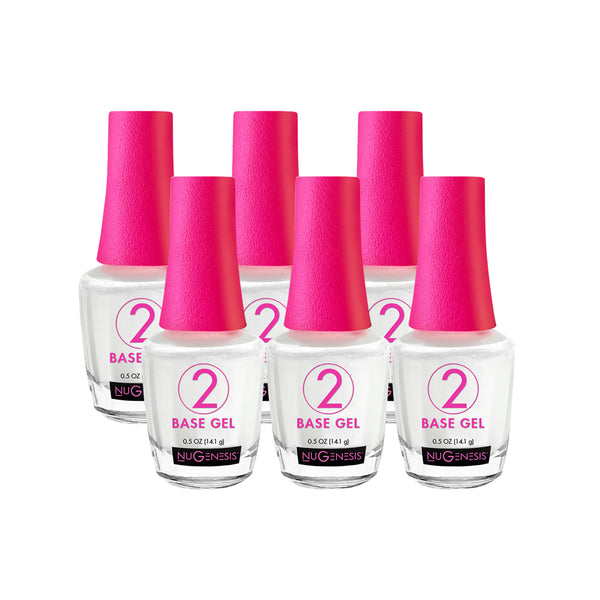 NuGenesis Base Gel Kit (6 bottles) - Dipping Essentials 0.5 oz by NuGenesis sold by DTK Nail Supply