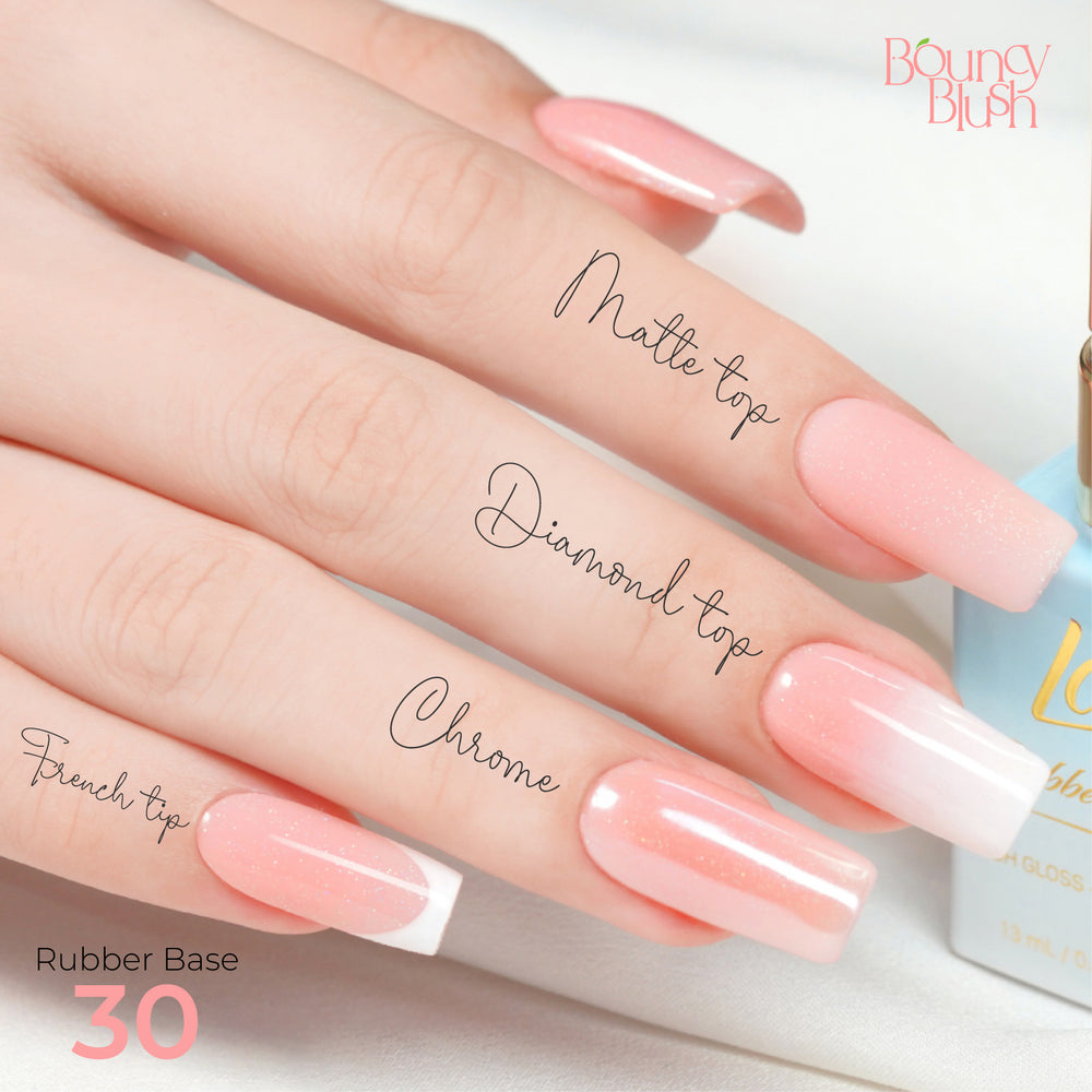 LDS Rubber Base Gel - RB-30 - GEL POLISH 0.5 OZ - Bouncy Blush Collection by LDS sold by DTK Nail Supply