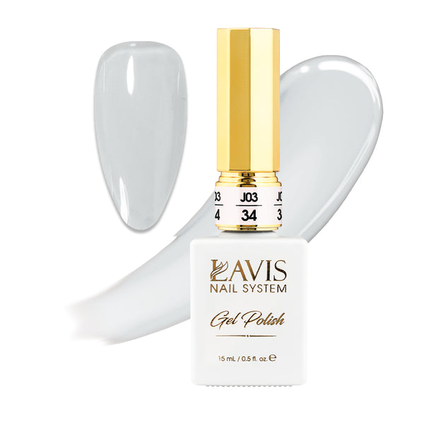 Jelly Gel Polish Colors - Lavis J03-34 - Bare With Me Collection by LAVIS NAILS sold by DTK Nail Supply