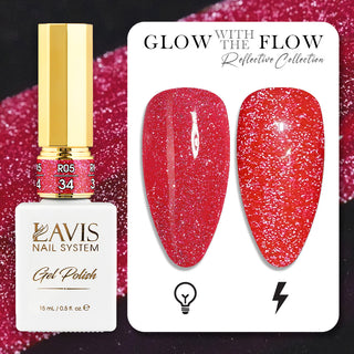  LAVIS Reflective R05 - 34 - Gel Polish 0.5 oz - Glow With The Flow Reflective Collection by LAVIS NAILS sold by DTK Nail Supply