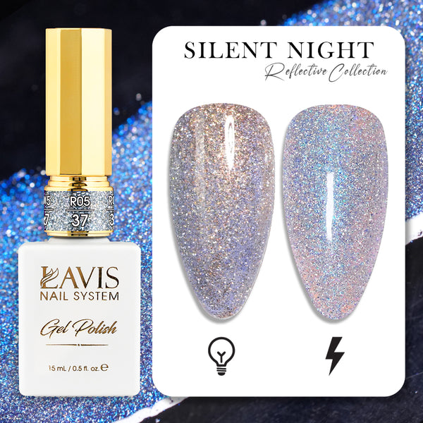 LAVIS Reflective R05 - 37 - Gel Polish 0.5 oz - Silent Night Reflective Collection by LAVIS NAILS sold by DTK Nail Supply
