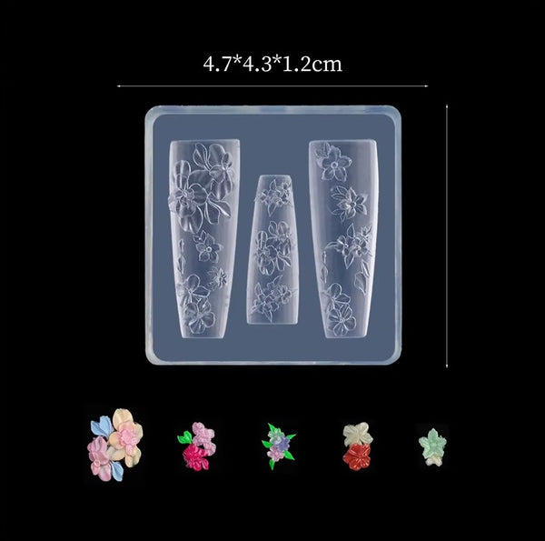 3D Nail Charm Mold 19 - 7 Six Petals Flower