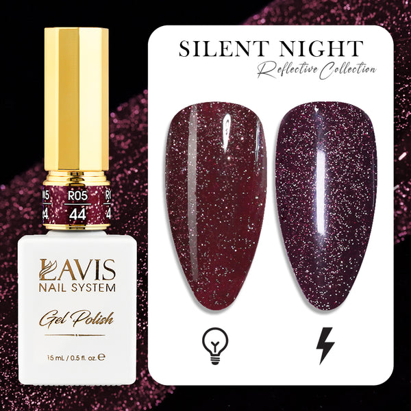 LAVIS Reflective R05 - 44 - Gel Polish 0.5 oz - Silent Night Reflective Collection by LAVIS NAILS sold by DTK Nail Supply