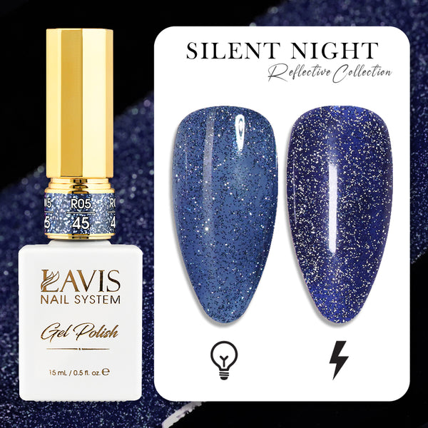 LAVIS Reflective R05 - 45 - Gel Polish 0.5 oz - Silent Night Reflective Collection by LAVIS NAILS sold by DTK Nail Supply