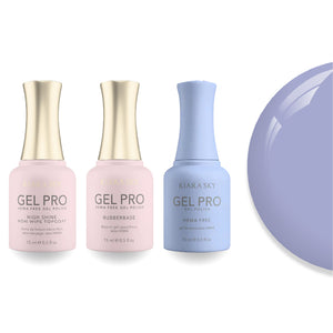 Kiara Sky Gel Pro Polish - HEMA-Free Rubber Base - High-Shine Non-Wipe Top Coat - 051 Hint of Winkle