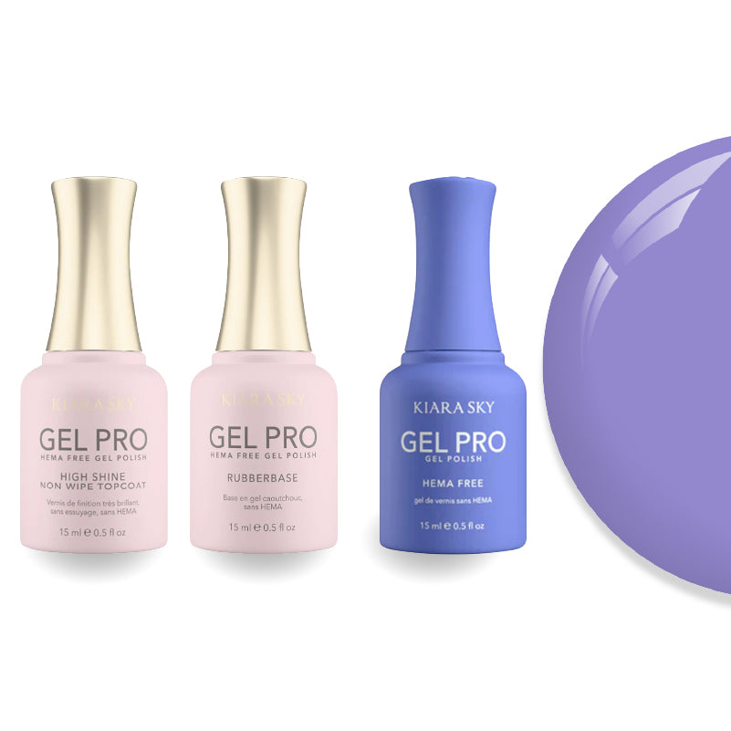 Kiara Sky Gel Pro Polish - HEMA-Free Rubber Base - High-Shine Non-Wipe Top Coat - 055 Dawn To Earth