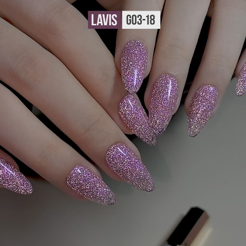 LAVIS 18 (G03-ver2) - Gel Polish 0.5 oz - Bridal Party Glitter Collection