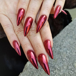 6 Grids of Mixed Nail Art - Chrome & Foil - 1909-38 - #1 - Metal