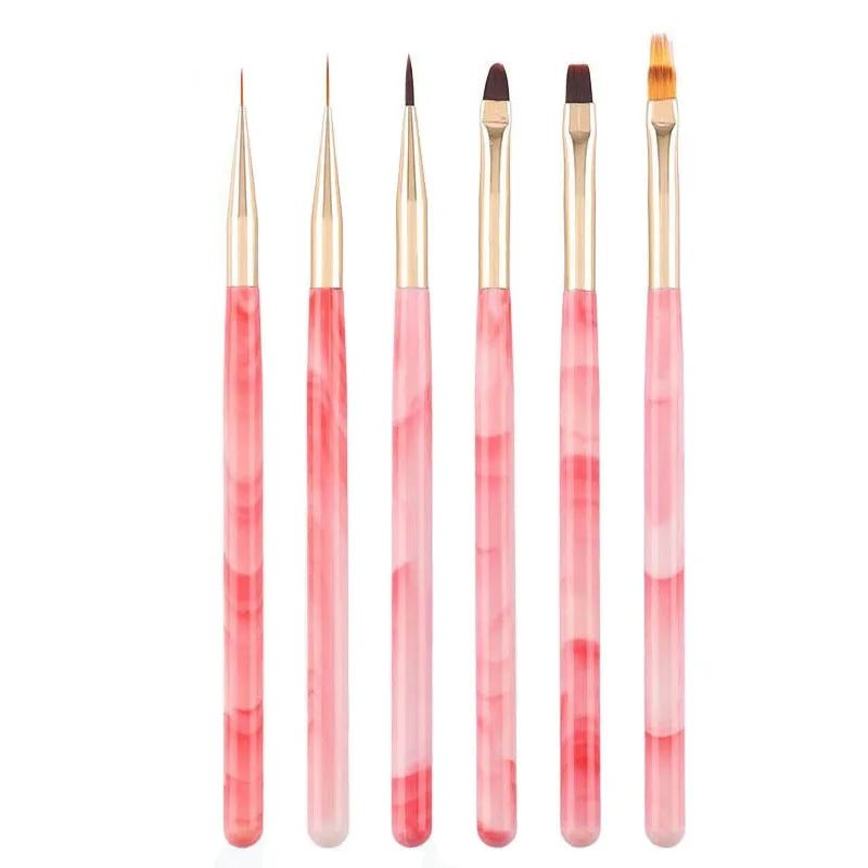 6PCS Nail Pen Brush Set - DTK Nail Supply