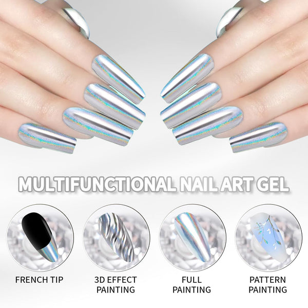 LDS Metalic Laser Silver Gel