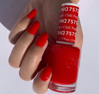  DND Gel Nail Polish Duo - 757 Red Colors - Chilli Pepper by DND - Daisy Nail Designs sold by DTK Nail Supply