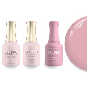 Kiara Sky Gel Pro Polish - HEMA-Free Rubber Base - High-Shine Non-Wipe Top Coat - 008 Peony Veil