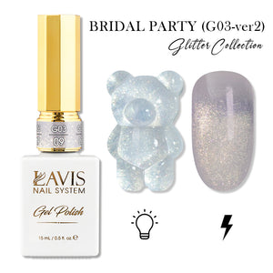 LAVIS 09 (G03-ver2) - Gel Polish 0.5 oz - Bridal Party Glitter Collection by LAVIS NAILS sold by DTK Nail Supply