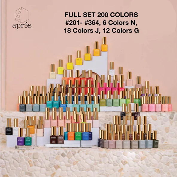 Apres Gel Polish 1 Line 200 Colors by Apres sold by DTK Nail Supply
