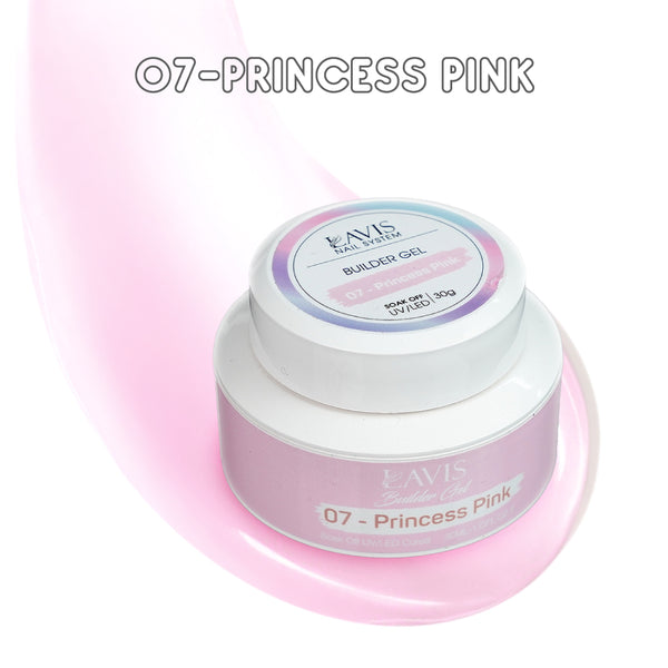 LAVIS 07 Princess Pink - Builder Gel In The Jar 30ml